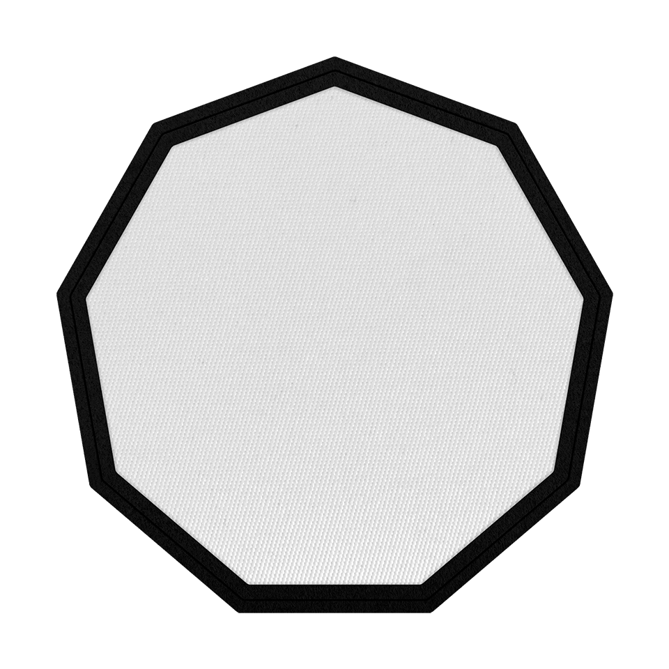 Parche Satín Flock Plantilla Nonágono Personalizable