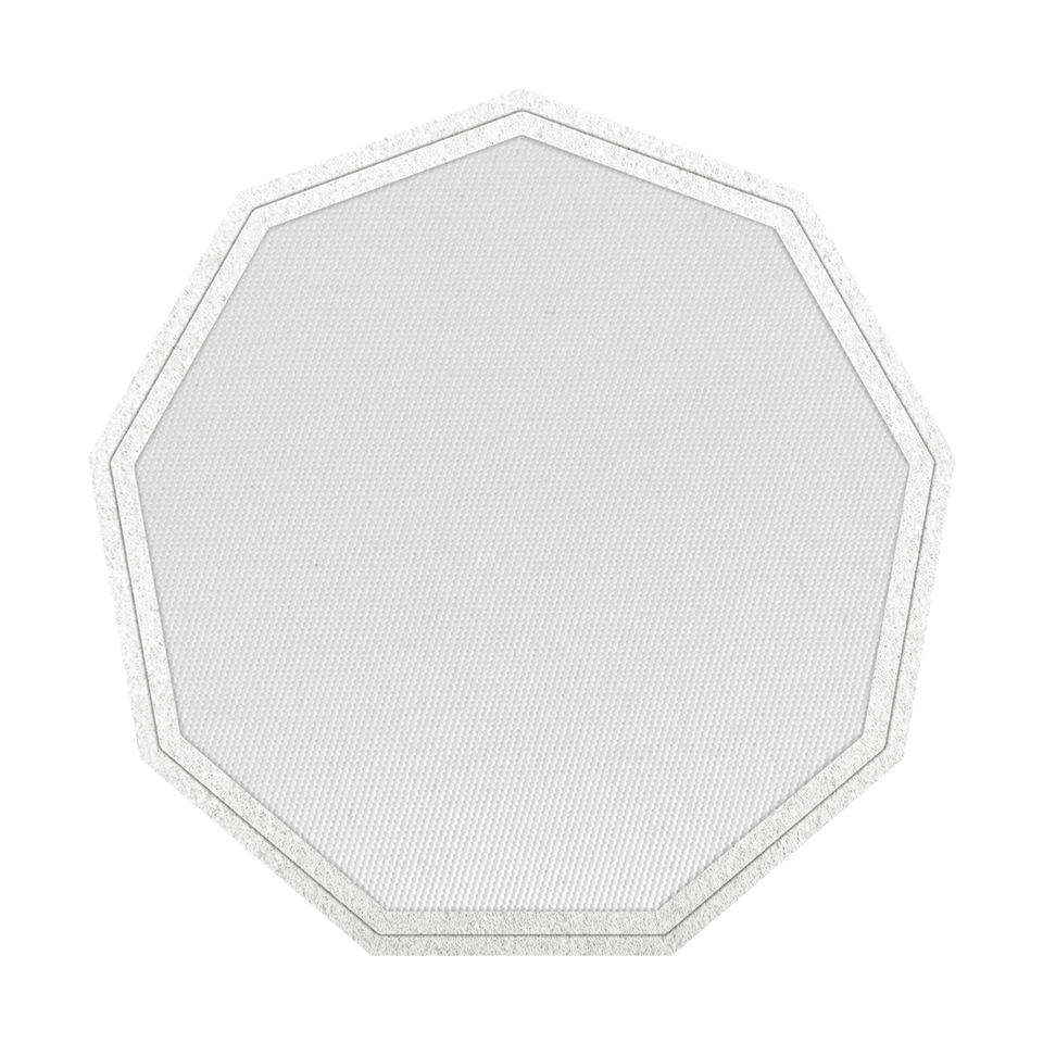 Parche Satín Flock Plantilla Nonágono Personalizable