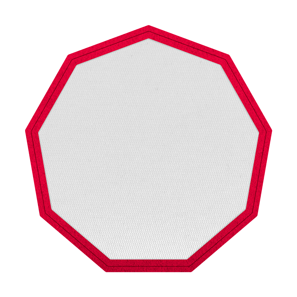 Parche Satín Flock Plantilla Nonágono Personalizable