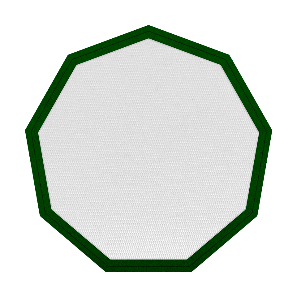 Parche Satín Flock Plantilla Nonágono Personalizable