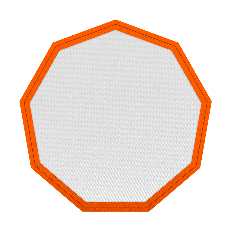 Parche Satín Flock Plantilla Nonágono Personalizable