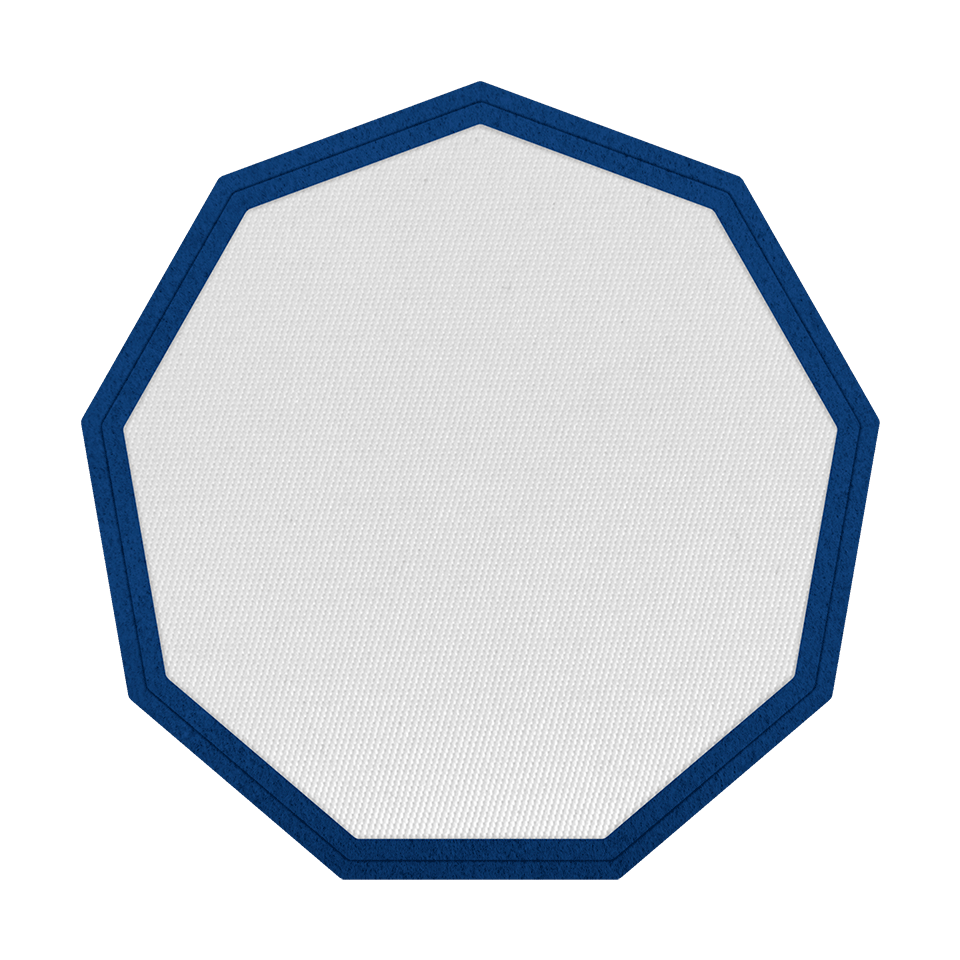 Parche Satín Flock Plantilla Nonágono Personalizable