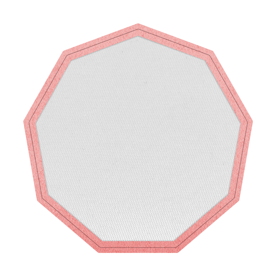 Parche Satín Flock Plantilla Nonágono Personalizable