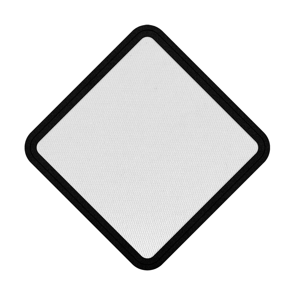 Parche Satín con Forma de Rombo con Bordes Redondeados