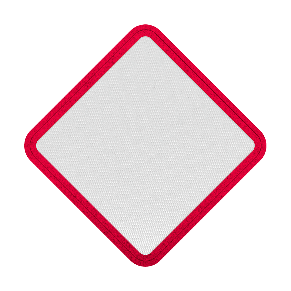 Parche Satín con Forma de Rombo con Bordes Redondeados