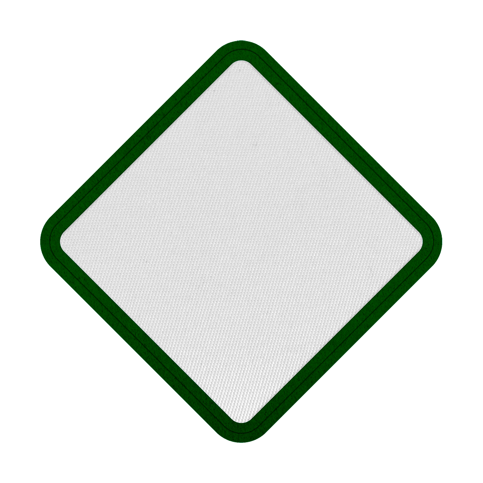 Parche Satín con Forma de Rombo con Bordes Redondeados