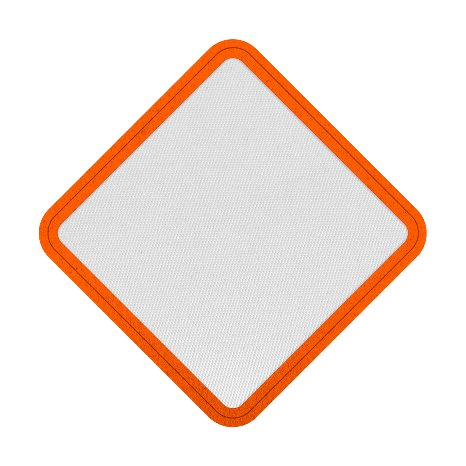 Parche Satín con Forma de Rombo con Bordes Redondeados