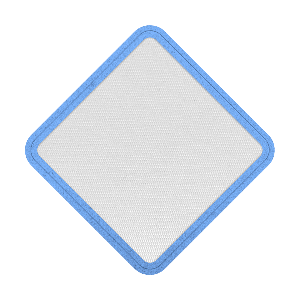 Parche Satín con Forma de Rombo con Bordes Redondeados