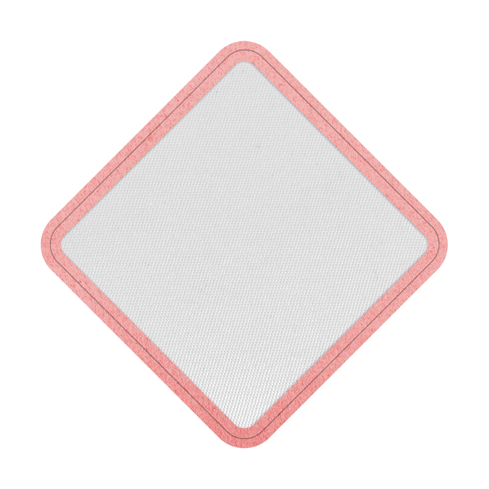 Parche Satín con Forma de Rombo con Bordes Redondeados