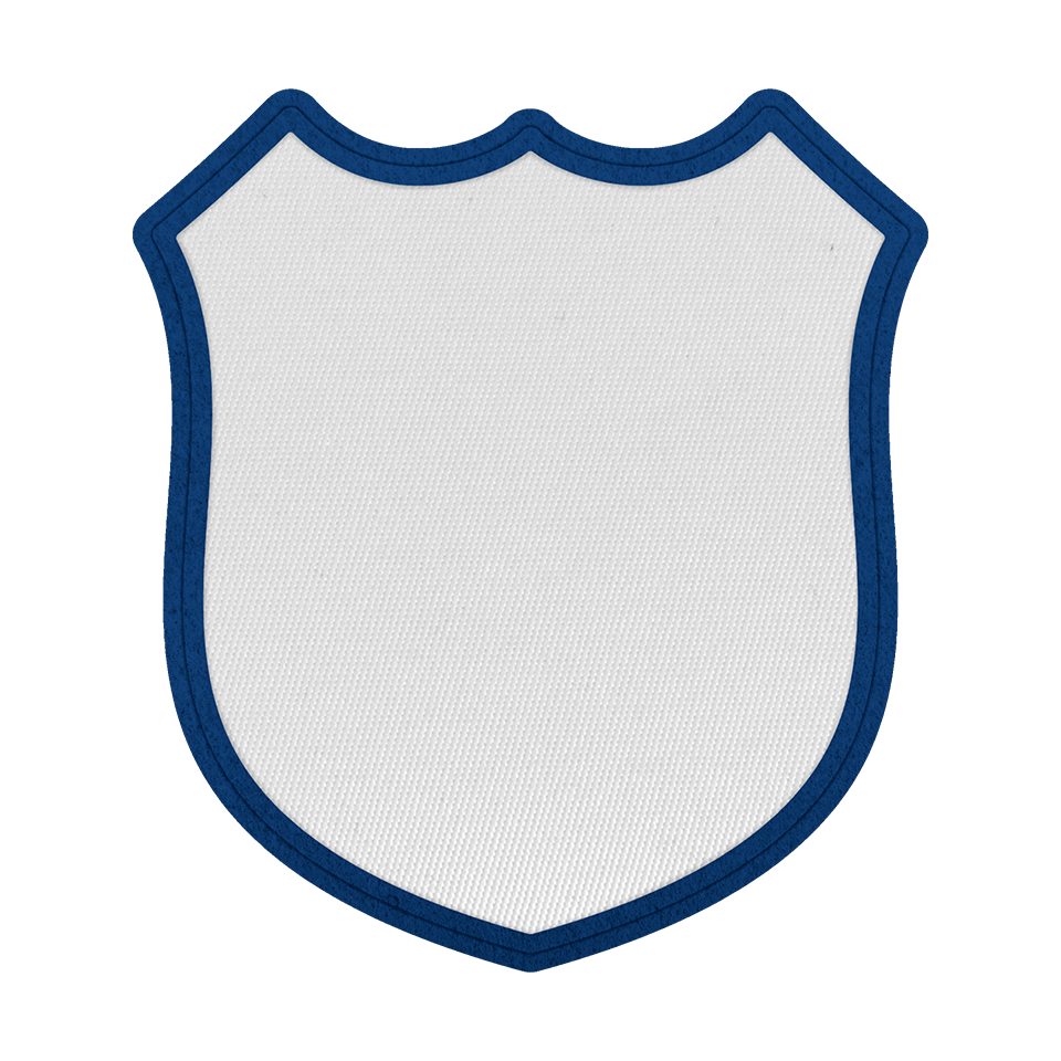 Parche Satín de Forma de Escudo Termoadhesivo