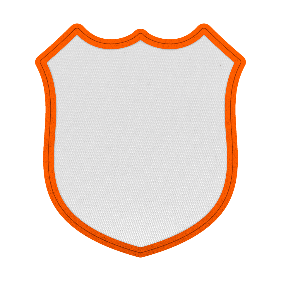 Parche Satín de Forma de Escudo Termoadhesivo