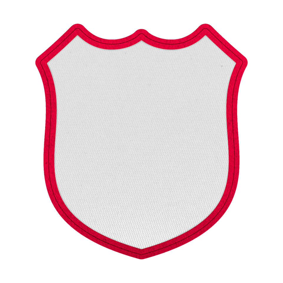 Parche Satín de Forma de Escudo Termoadhesivo