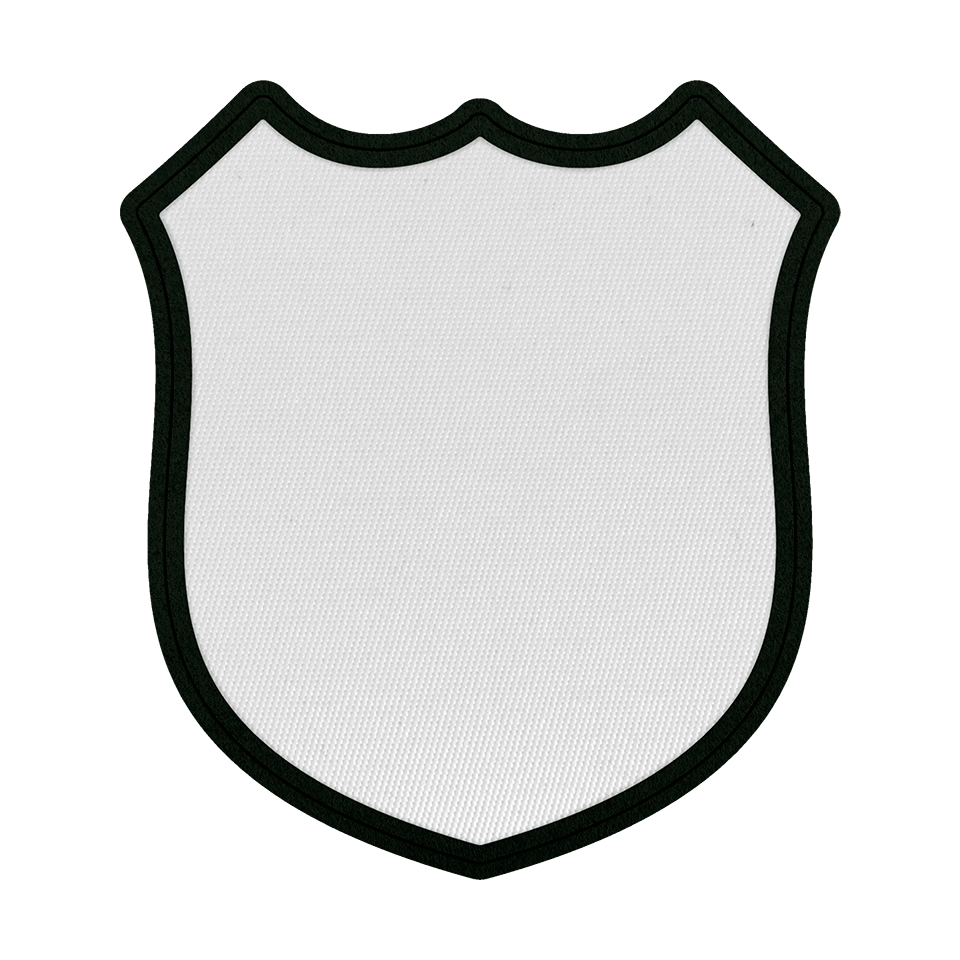 Parche Satín de Forma de Escudo Termoadhesivo