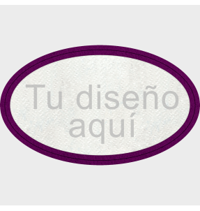 Parche Stick Flock termo adhesivo con Forma Ovalada y Efecto Brillante