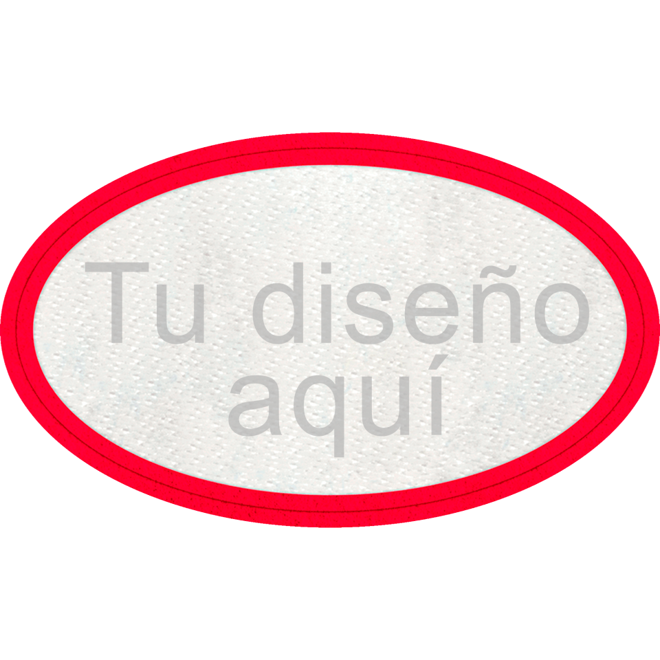 Parche Stick Flock termo adhesivo con Forma Ovalada y Efecto Brillante