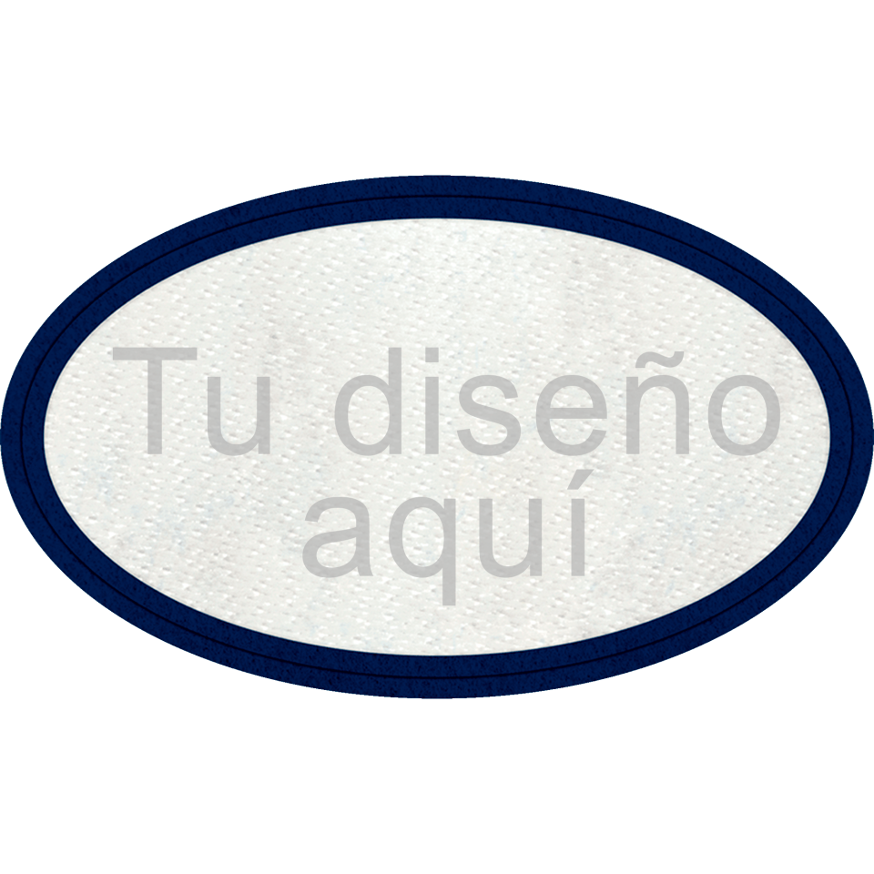 Parche Stick Flock termo adhesivo con Forma Ovalada y Efecto Brillante