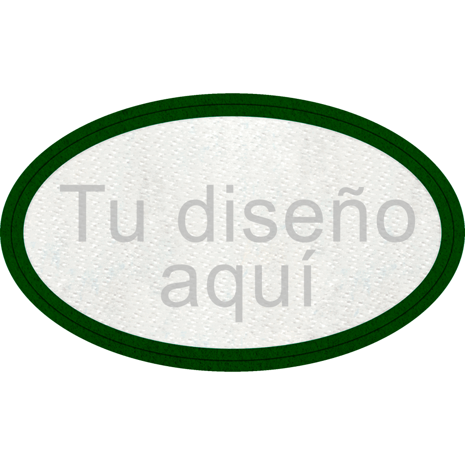 Parche Stick Flock termo adhesivo con Forma Ovalada y Efecto Brillante