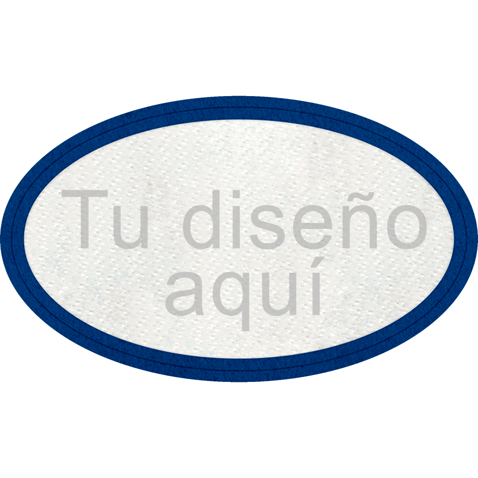 Parche Stick Flock termo adhesivo con Forma Ovalada y Efecto Brillante