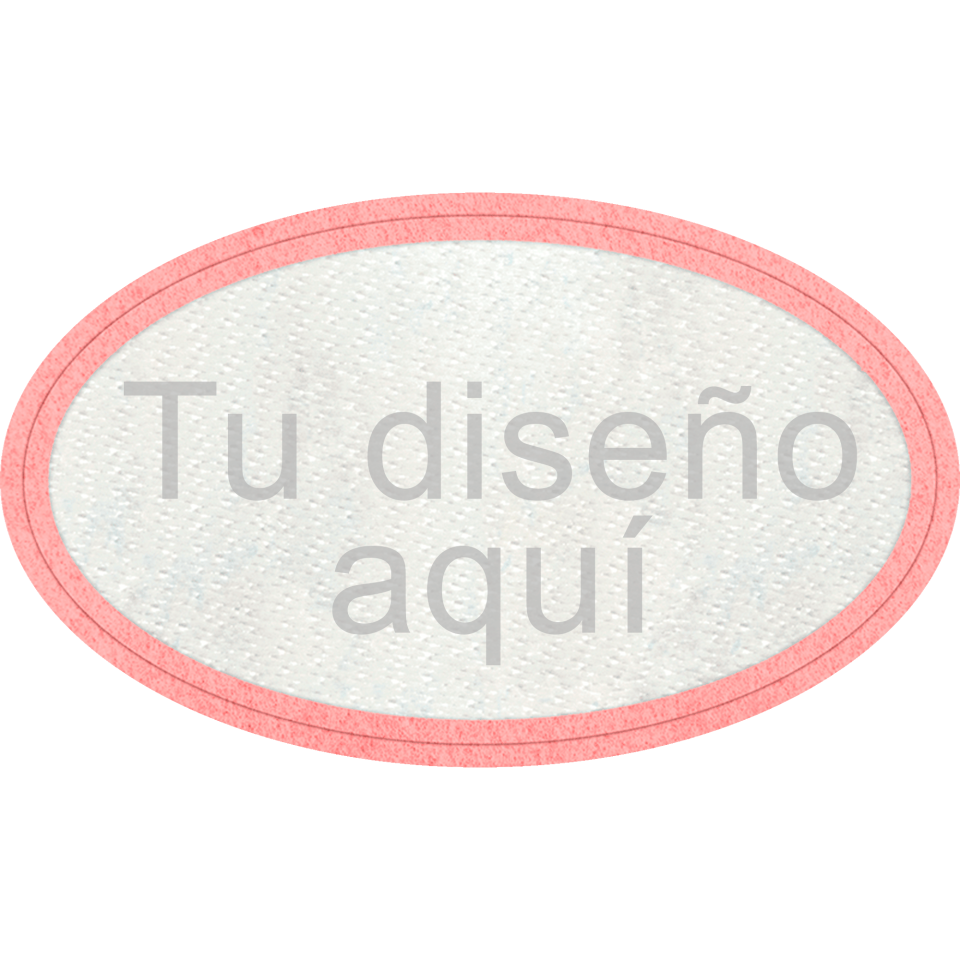 Parche Stick Flock termo adhesivo con Forma Ovalada y Efecto Brillante