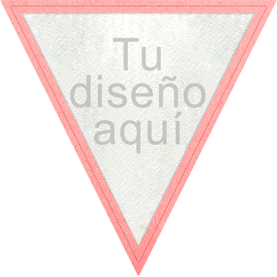 Parche Stick Triangular con Acabado Brillante en Distintos Colores