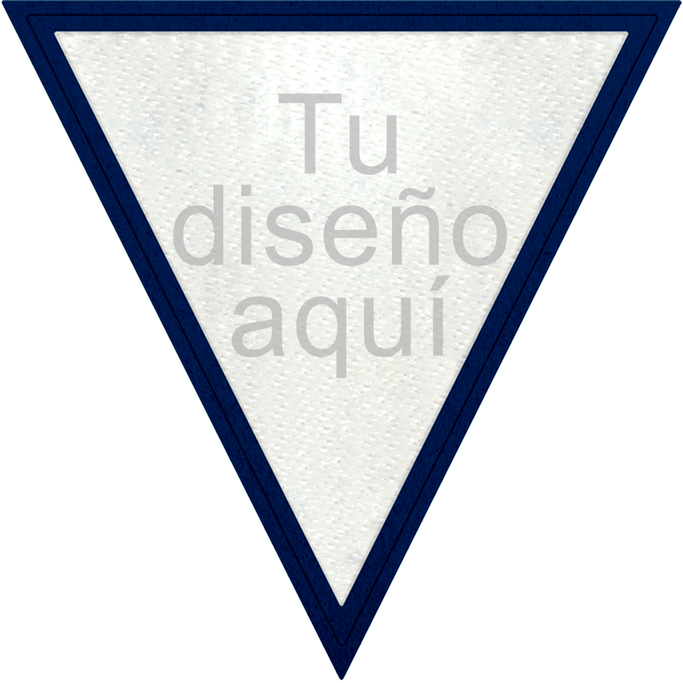 Parche Stick Triangular con Acabado Brillante en Distintos Colores