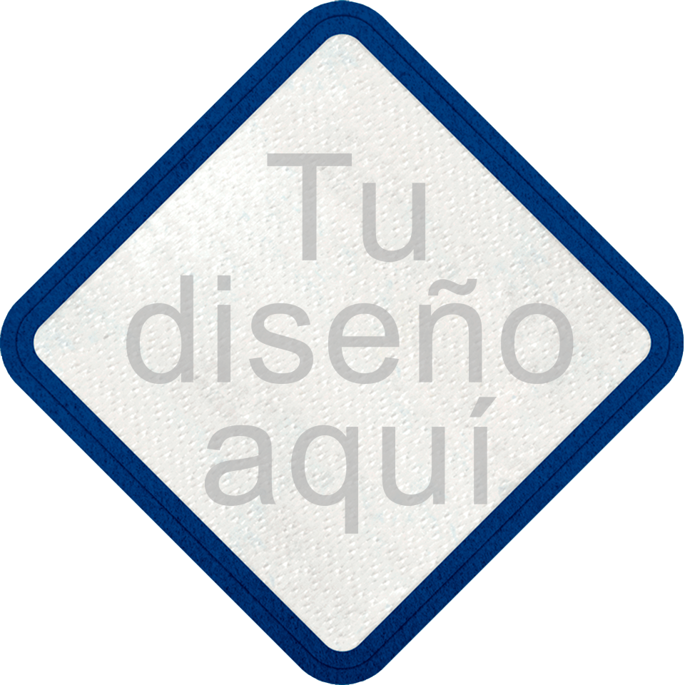 Parche Personalizable con Stick Brillante en Forma de Rombo