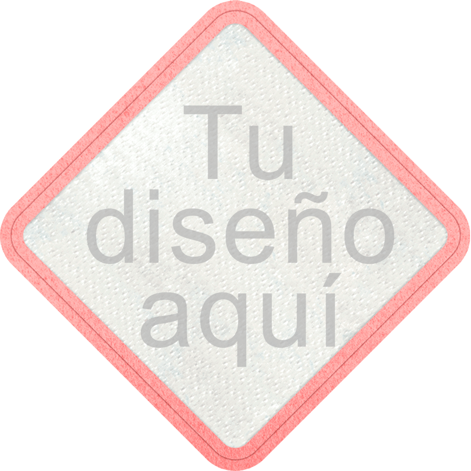 Parche Personalizable con Stick Brillante en Forma de Rombo