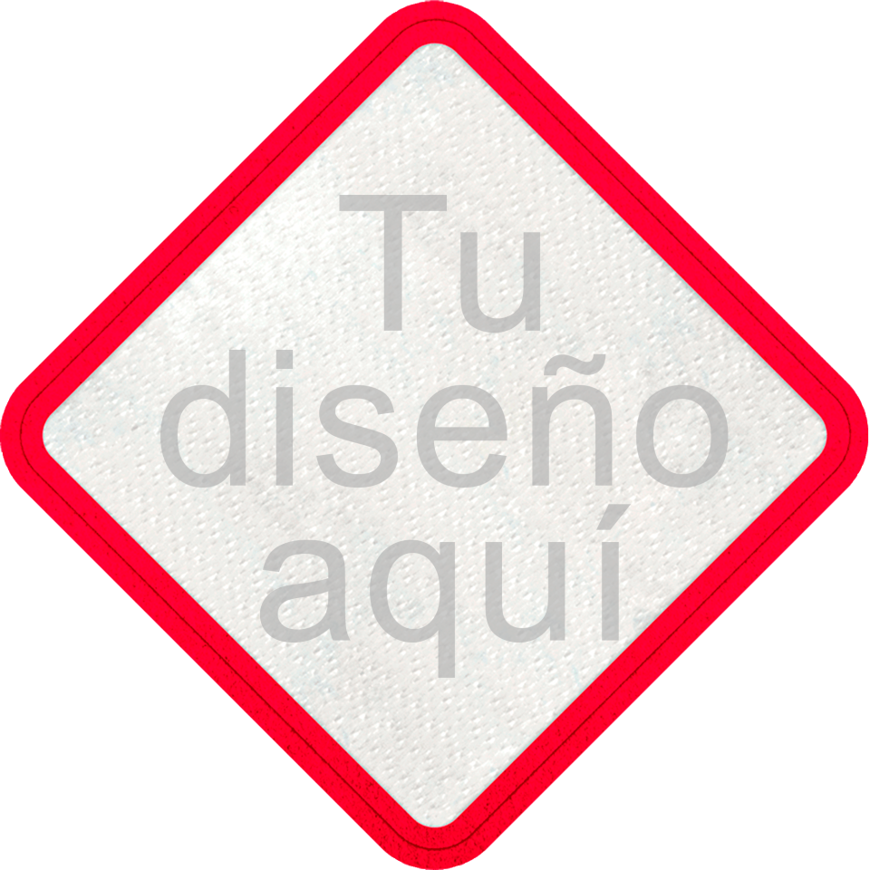 Parche Personalizable con Stick Brillante en Forma de Rombo