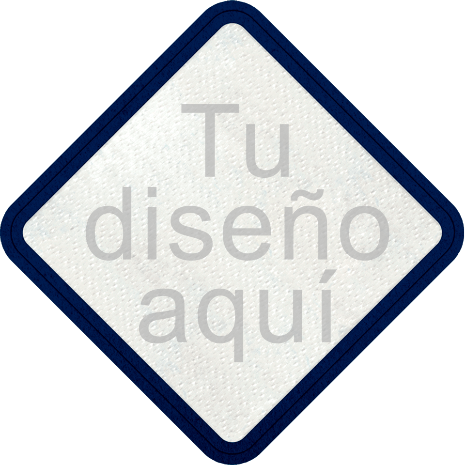 Parche Personalizable con Stick Brillante en Forma de Rombo