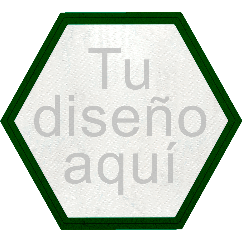 Parche Stick Forma Hexagonal de Distintos Colores