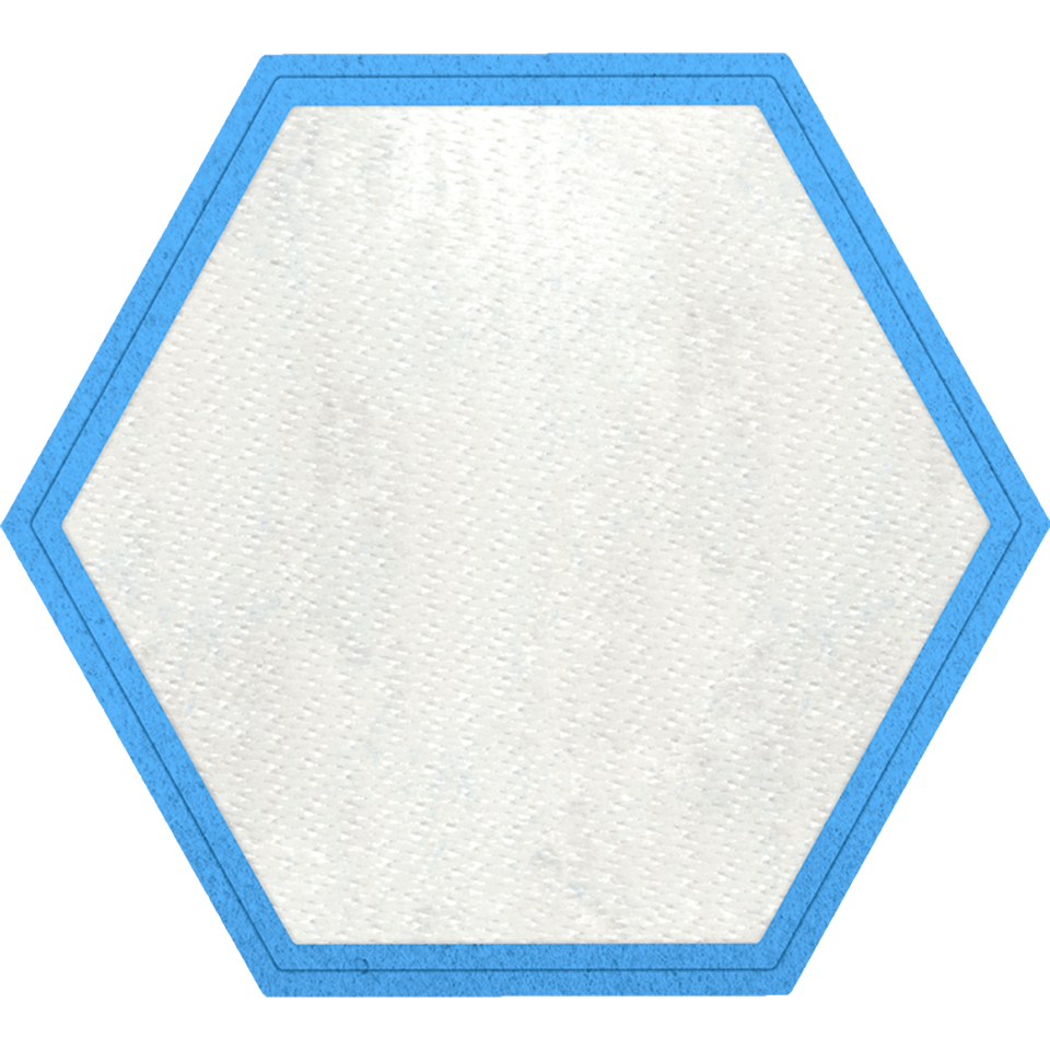 Parche Stick Forma Hexagonal de Distintos Colores