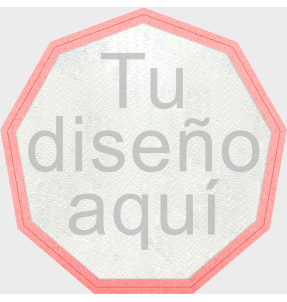 Parche Stick Flock plantilla Nonágono con Distintos Colores de Contorno