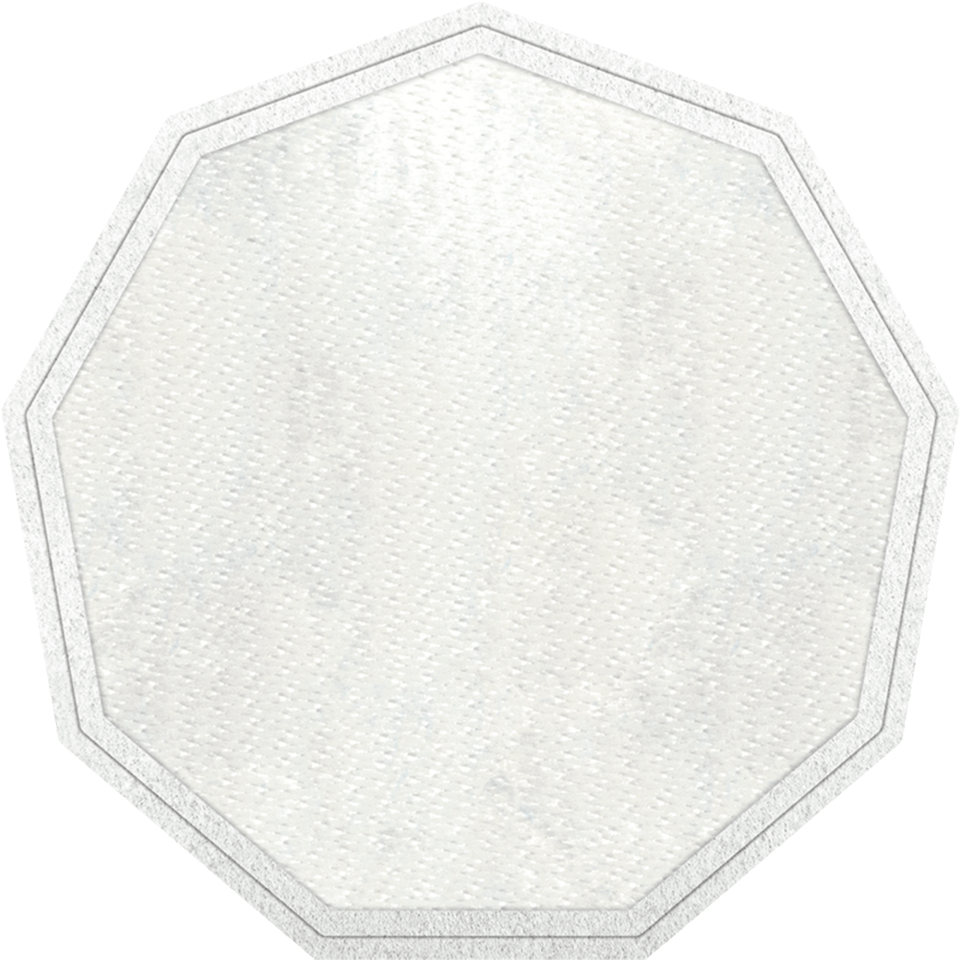 Parche Stick Flock plantilla Nonágono con Distintos Colores de Contorno