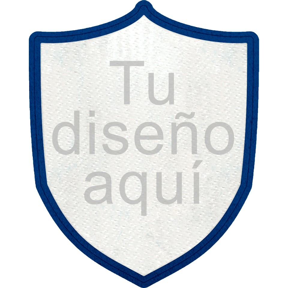 Parche Stick Forma de Escudo con Acabado Brillante