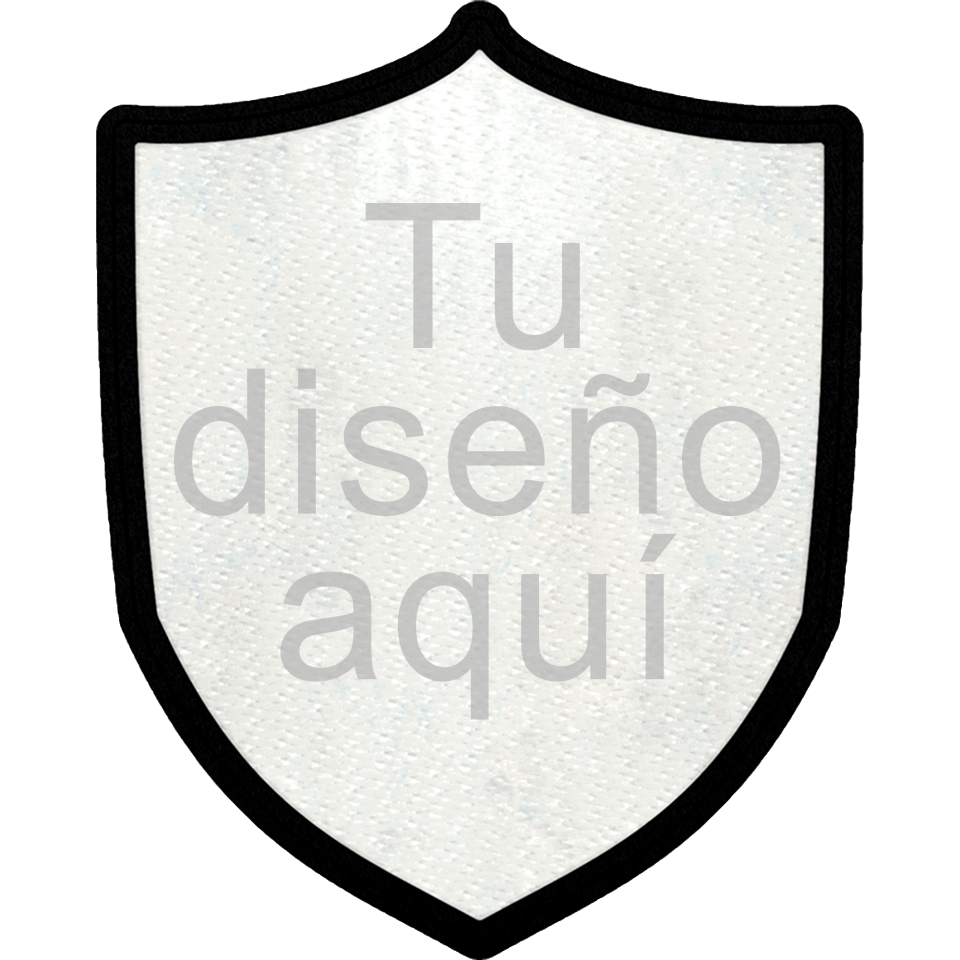 Parche Stick Forma de Escudo con Acabado Brillante