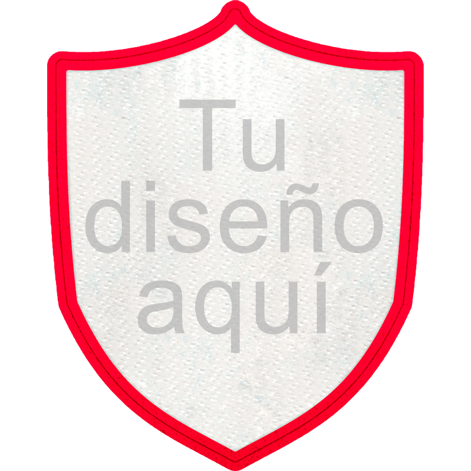Parche Stick Forma de Escudo con Acabado Brillante