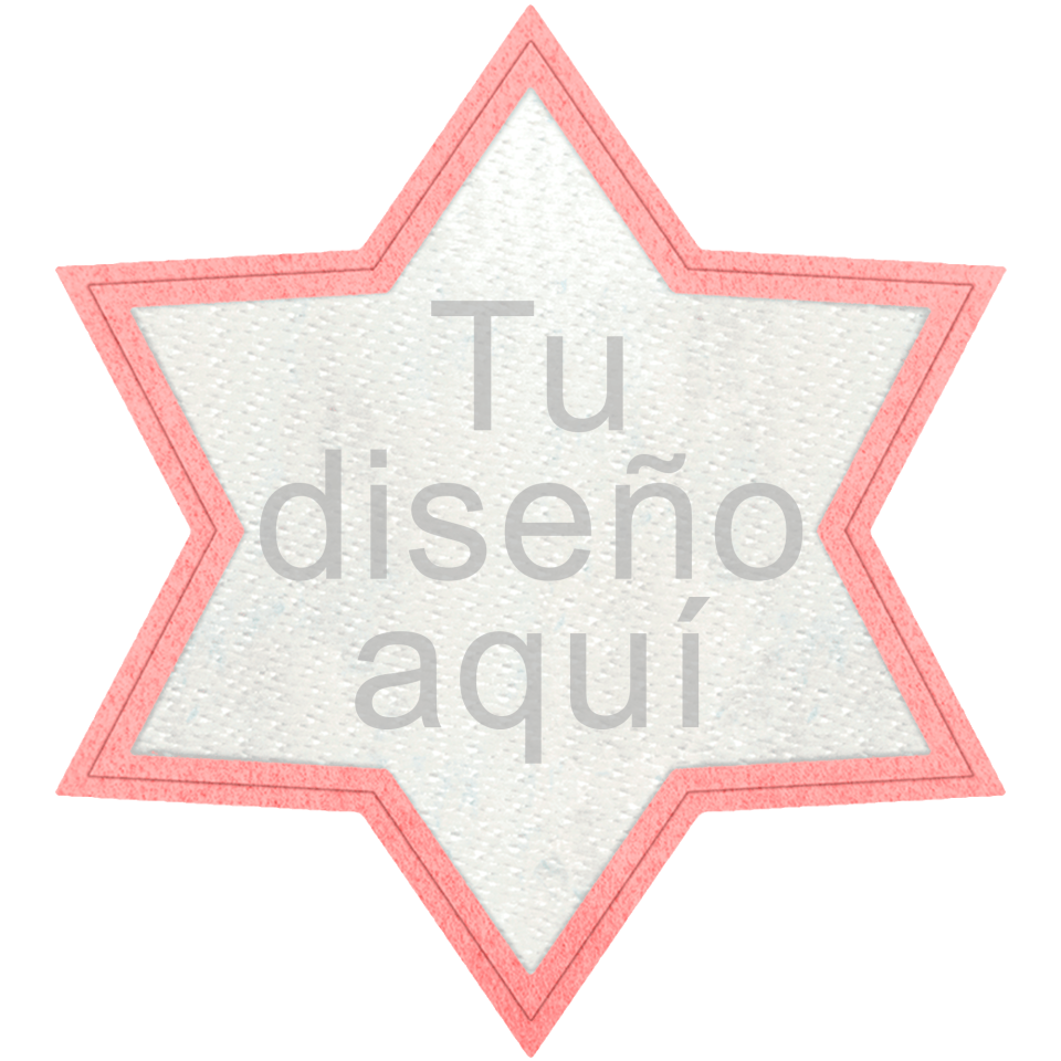 Parche Personalizable STICK con FLOCK Forma Estrella 6 Puntas