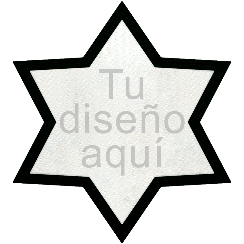 Parche Personalizable STICK con FLOCK Forma Estrella 6 Puntas