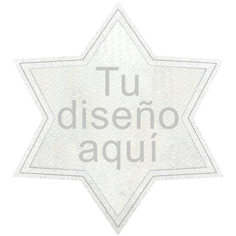 Parche Personalizable STICK con FLOCK Forma Estrella 6 Puntas