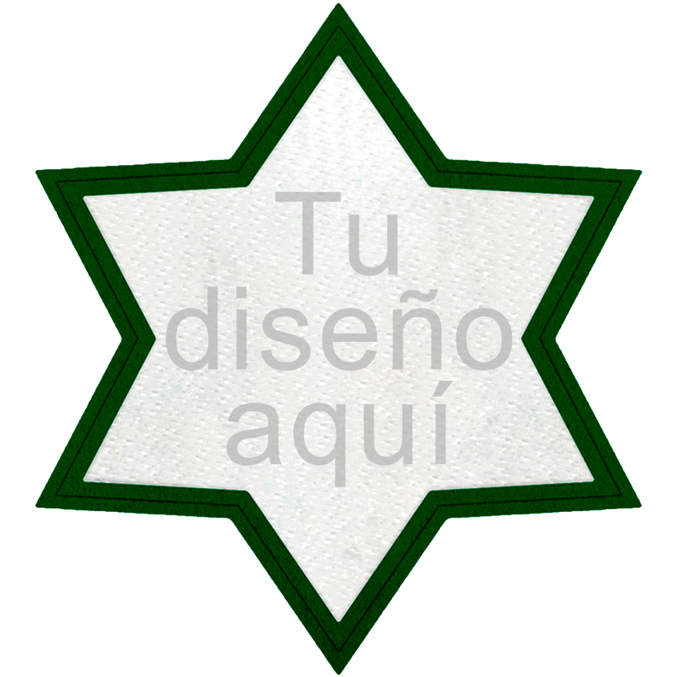 Parche Personalizable STICK con FLOCK Forma Estrella 6 Puntas