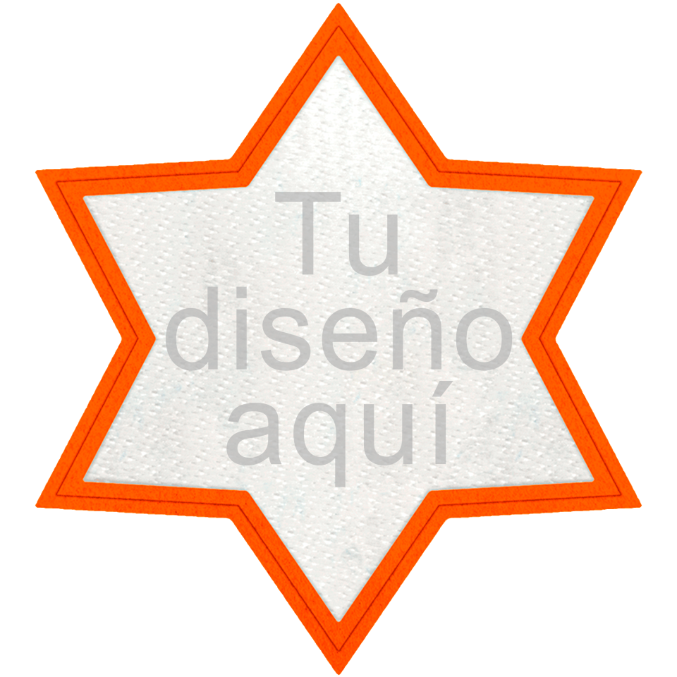 Parche Personalizable STICK con FLOCK Forma Estrella 6 Puntas