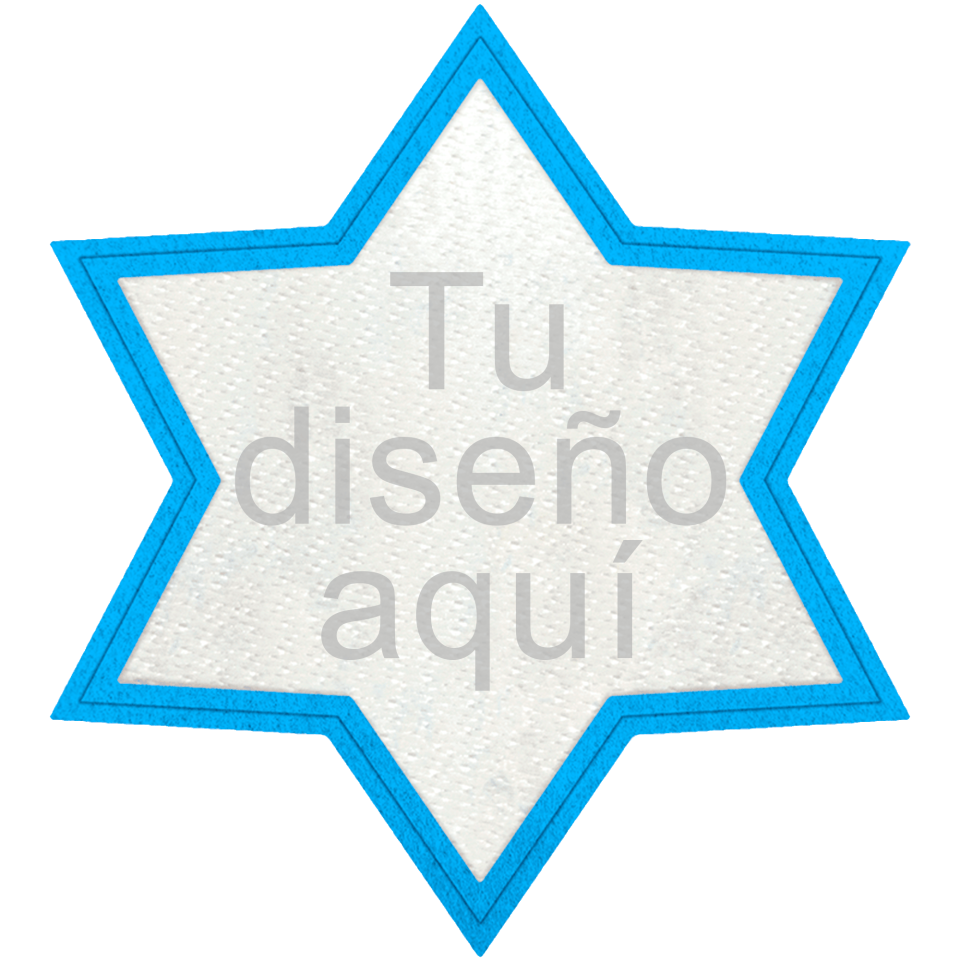 Parche Personalizable STICK con FLOCK Forma Estrella 6 Puntas