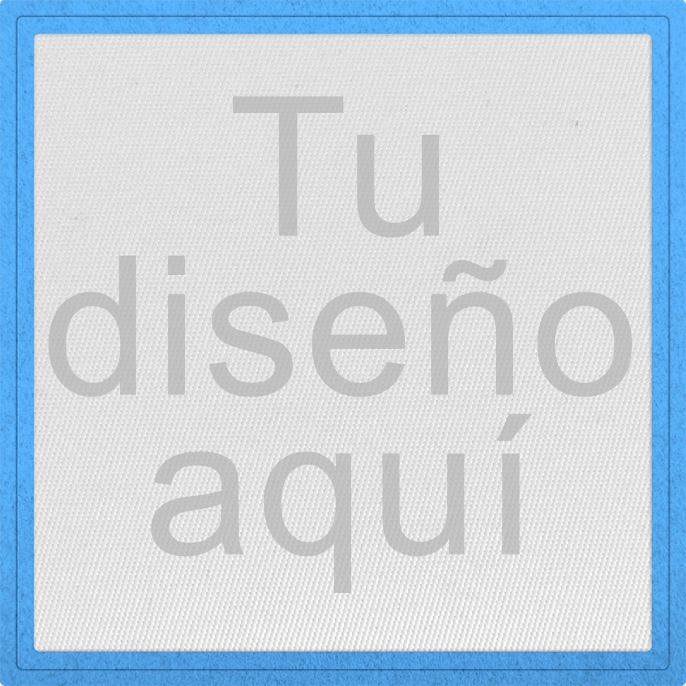 Parche Satín Flock Personalizable Forma Cuadrada Mate, o con tu forma