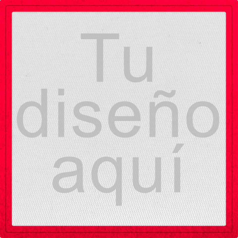 Parche Satín Flock Personalizable Forma Cuadrada Mate, o con tu forma