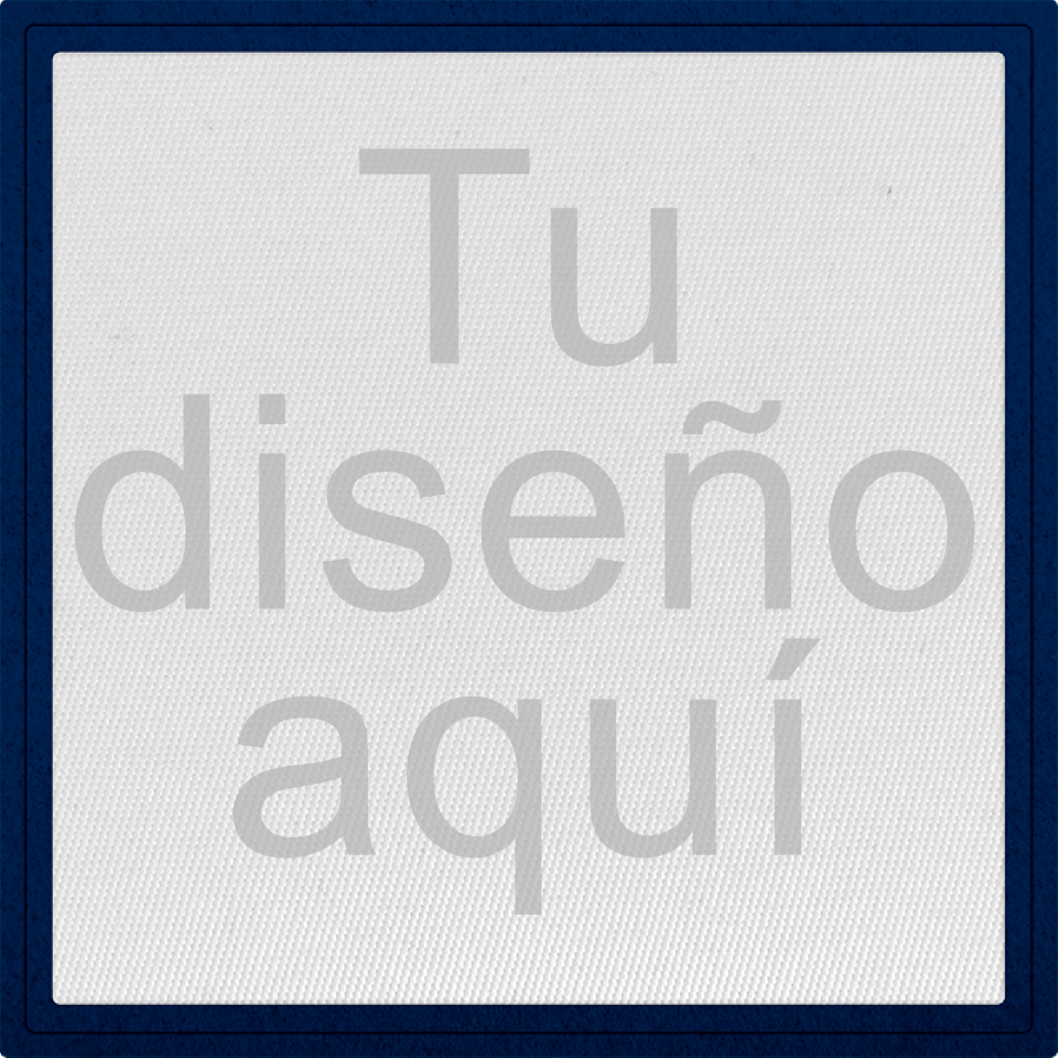 Parche Satín Flock Personalizable Forma Cuadrada Mate, o con tu forma