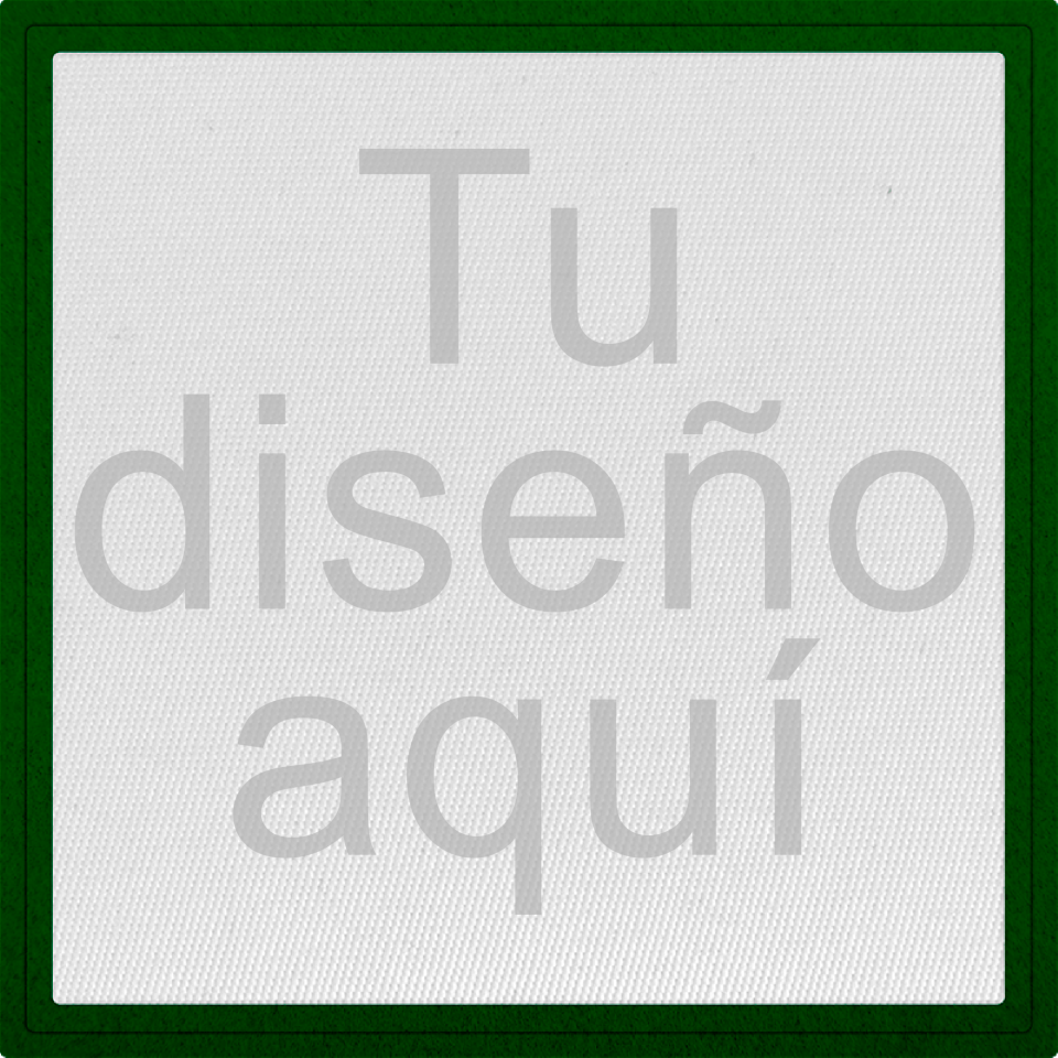 Parche Satín Flock Personalizable Forma Cuadrada Mate, o con tu forma