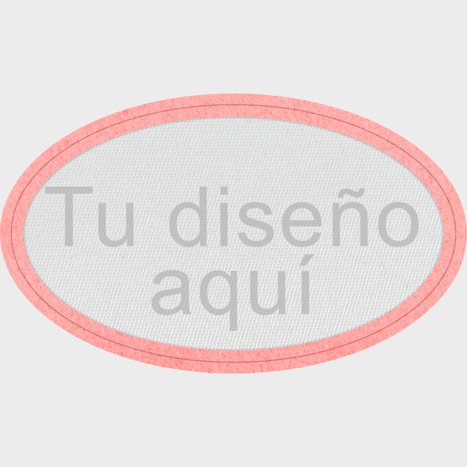 Parche Personalizable Satín Flock Ovalado Mate