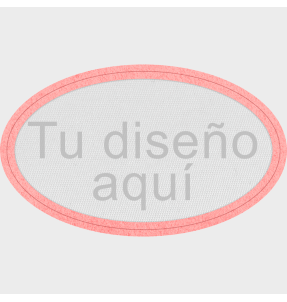 Parche Personalizable Satín Flock Ovalado Mate