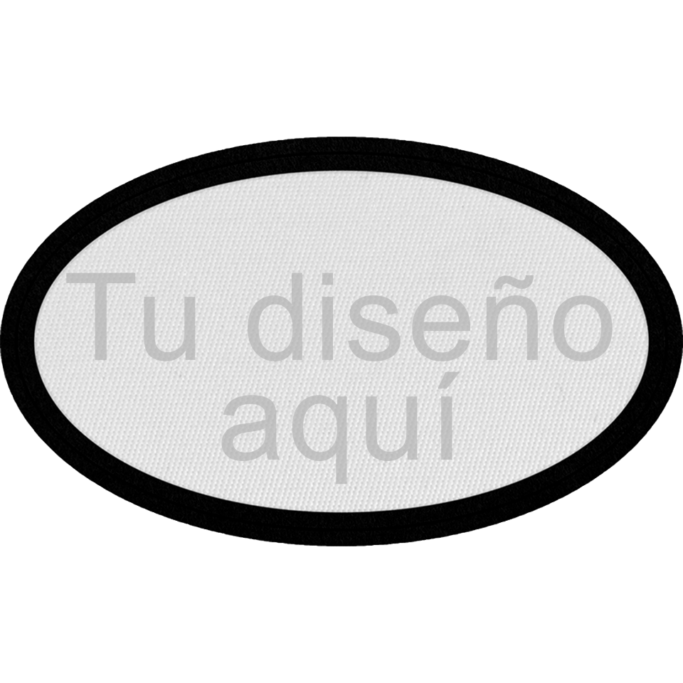 Parche Personalizable Satín Flock Ovalado Mate