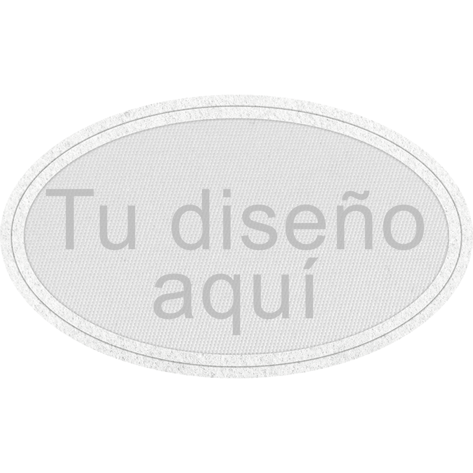 Parche Personalizable Satín Flock Ovalado Mate